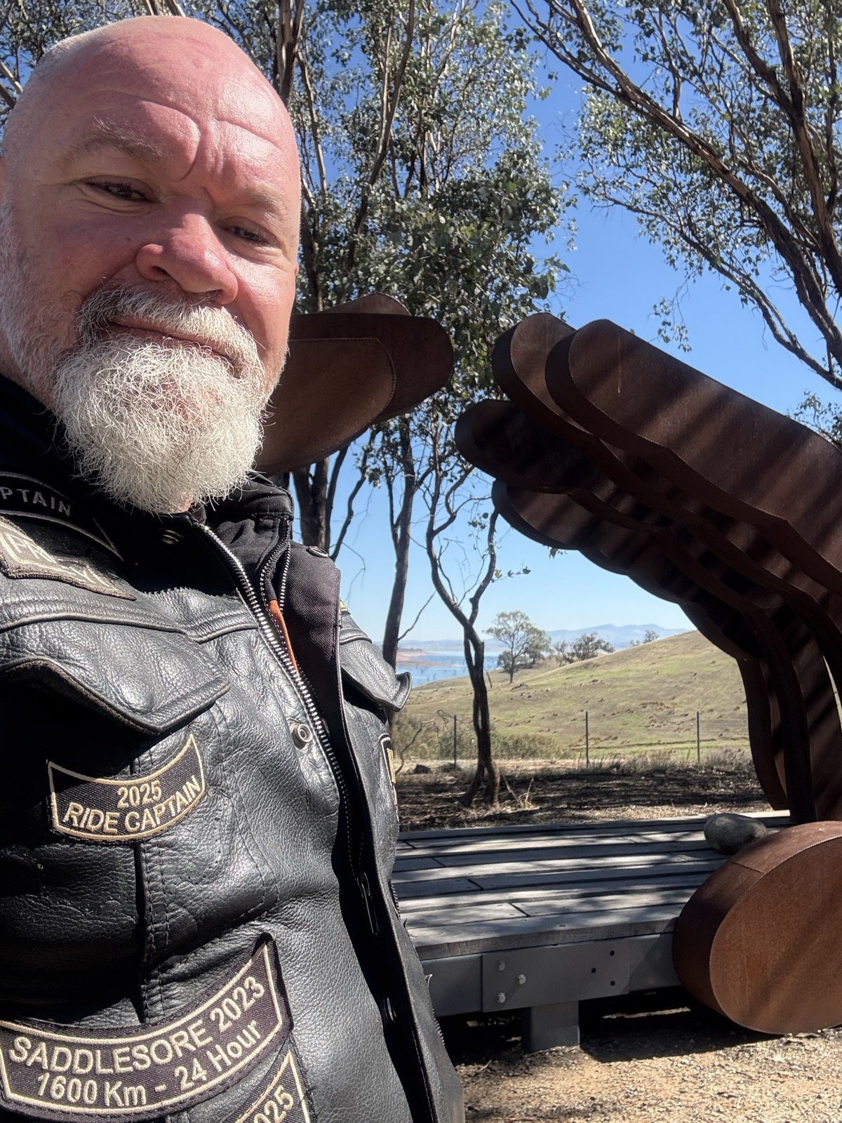 Are We There Yet lookout - Saddlesore and Ride Captain patches earning their place
