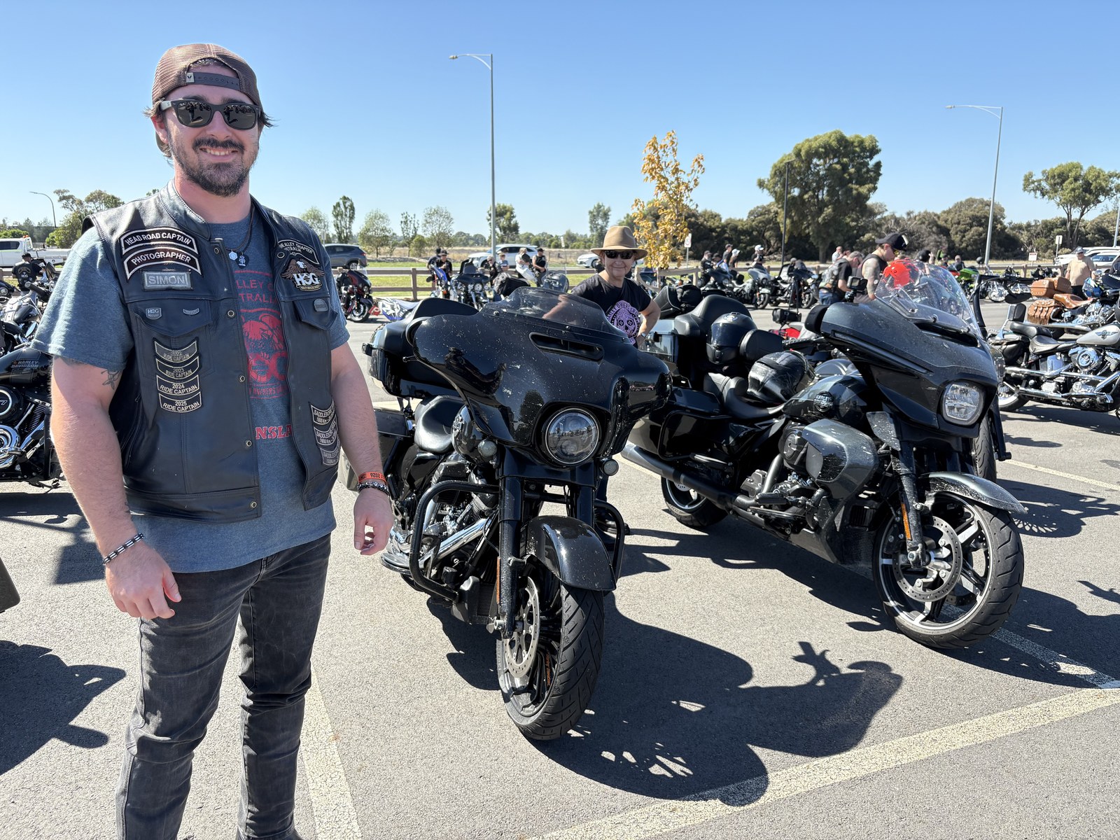 Catching up with mates at Rally HQ