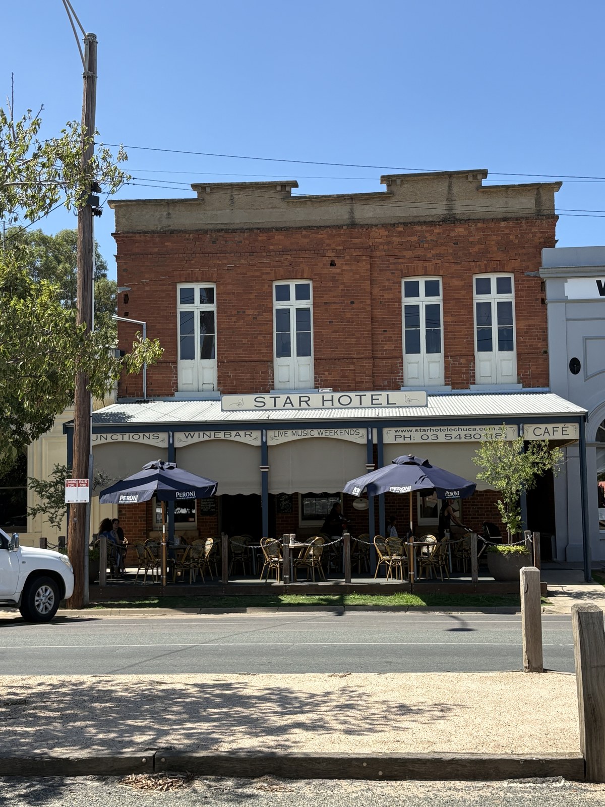 The heritage Star Hotel on the main street